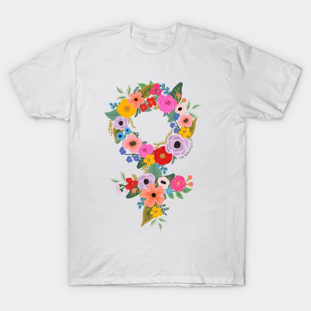 Floral Feminist T-Shirt by ThePeachFuzz